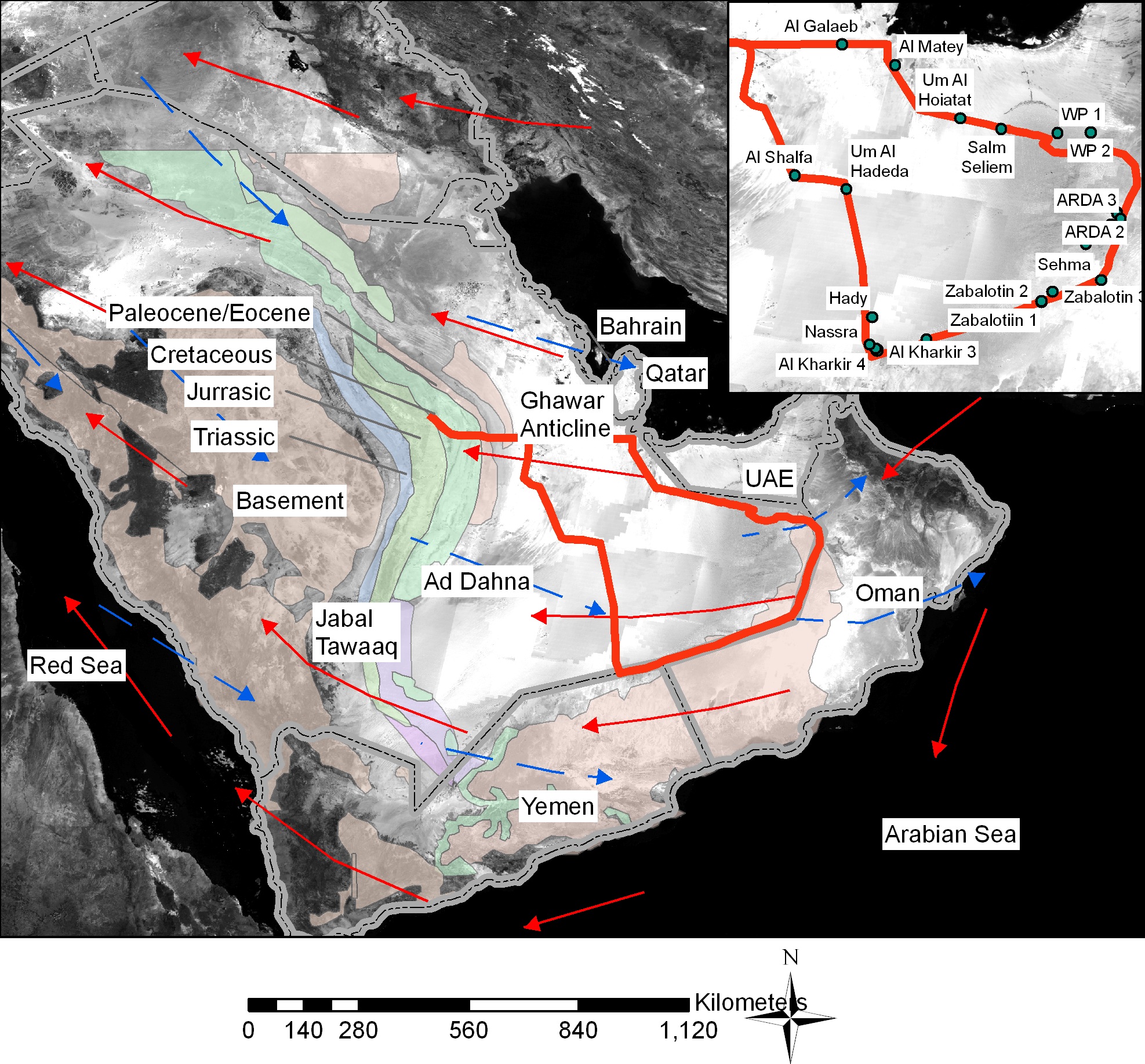 Rub Al Khali Map Rub Al Khali Map
